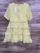 NEW GB Girls Tiered Ruffle Dress Yellow sz 5T