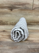 Cloud Island Striped Muslin Swaddle Baby Blanket White 47x47''