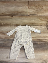 NEW Cloud Island 2pc Ribbed Bodysuit & Pants Set Beige sz 3-6m
