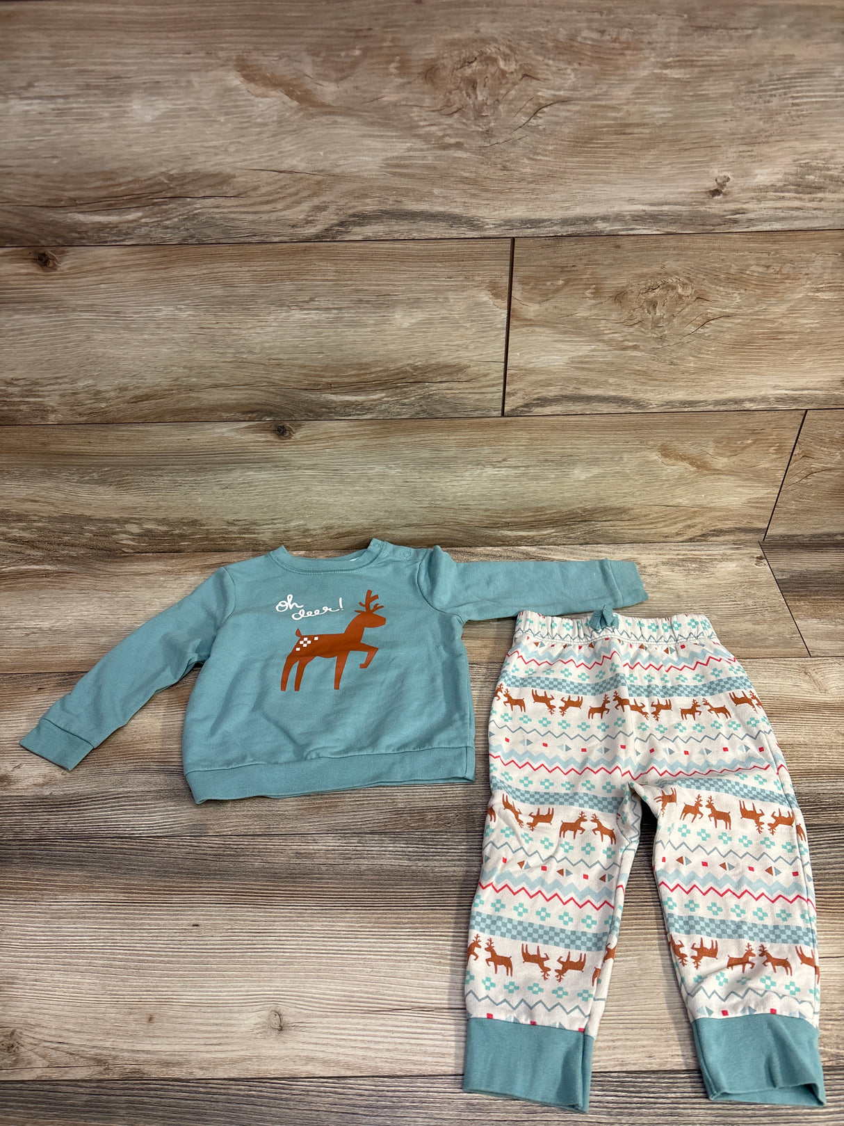 Cat & Jack 2pc Oh Deer! Sweatshirt & Pants sz 18m