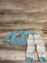 Cat & Jack 2pc Oh Deer! Sweatshirt & Pants sz 18m