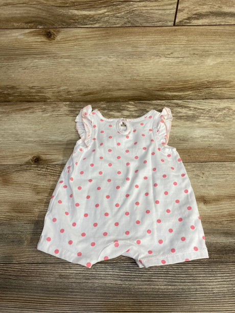 Kyle & Deena Polka Dot Shortie Romper White sz 0-3m - Me n Mommy To Be
