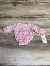 NEW Cat & Jack Floral Long Sleeve Romper Pink sz Newborn