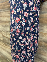 Time & Tru Maternity Floral Dress Navy sz Small (4-6)