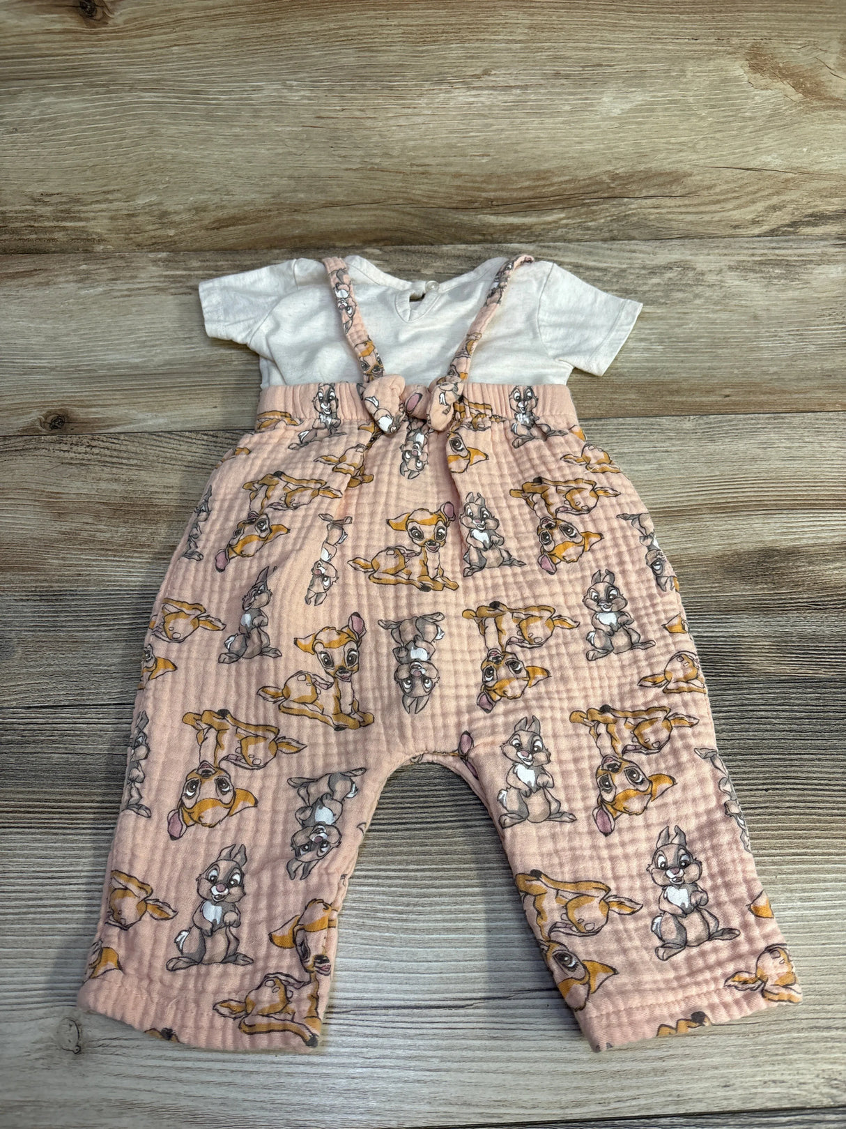 Disney Baby 2pc Bambi Shirt & Jumpsuit Pink sz 6-9m - Me n Mommy To Be