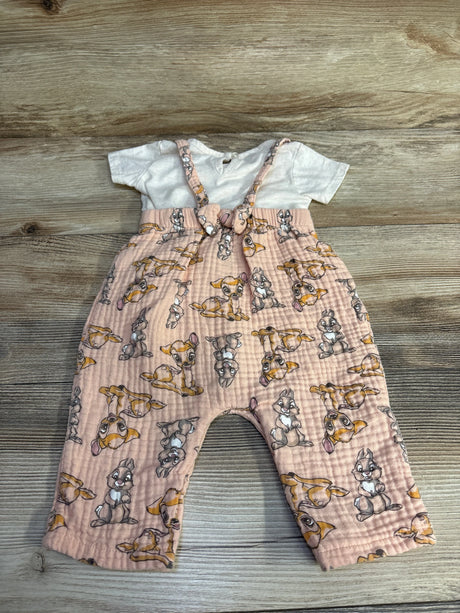 Disney Baby 2pc Bambi Shirt & Jumpsuit Pink sz 6-9m - Me n Mommy To Be