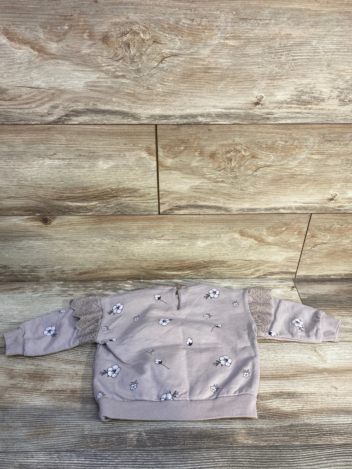 Jessica Simpson Sweatshirt Flowers Taupe sz 18m