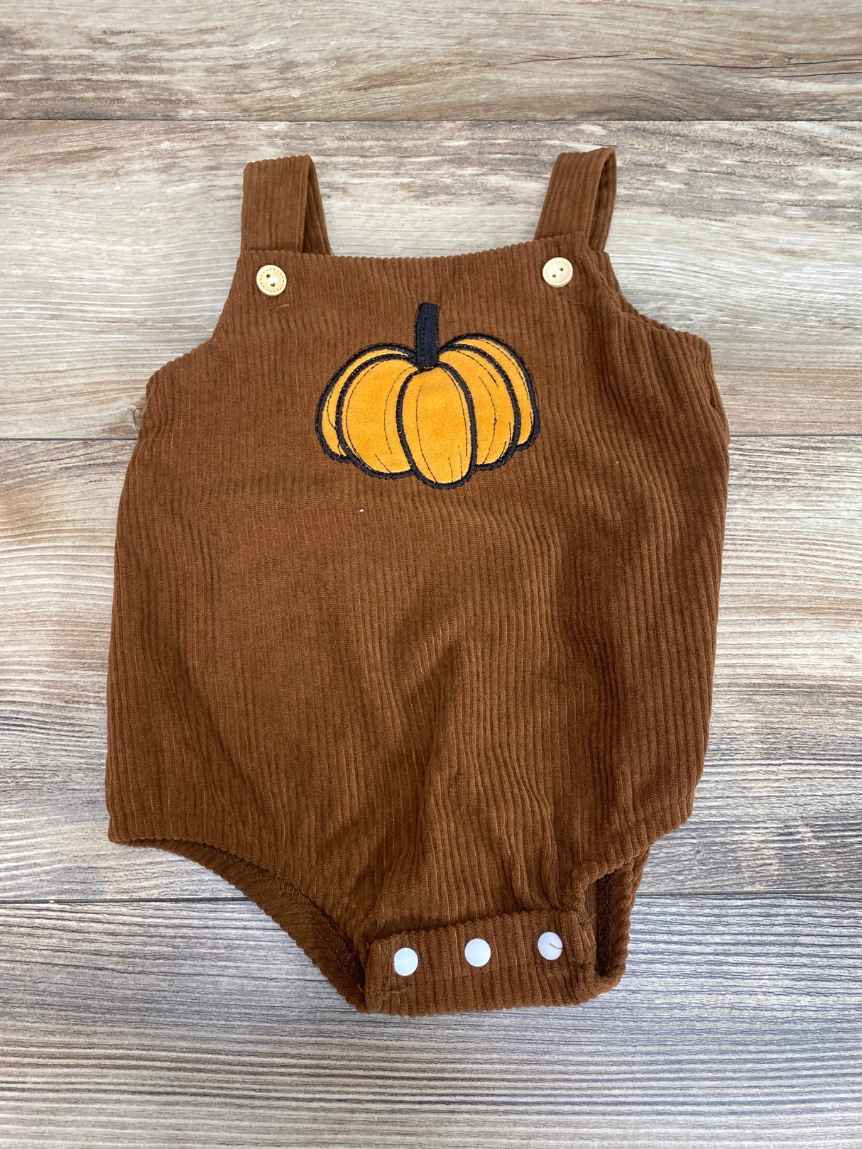 Corduroy Pumpkin Romper Brown sz 3-6m