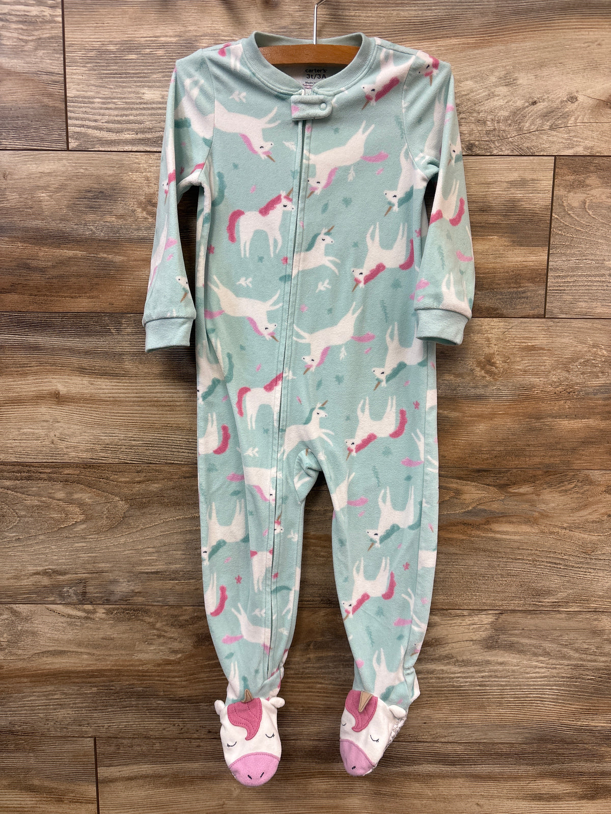 Carter's Unicorn Blanket Sleeper Blue sz 3T