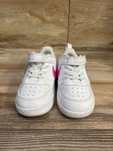 Nike Court Borough Low Recraft TD 'White Laser Fuchsia' Sneakers 8c