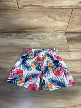Floral Pull-On Shorts White sz 12-18m