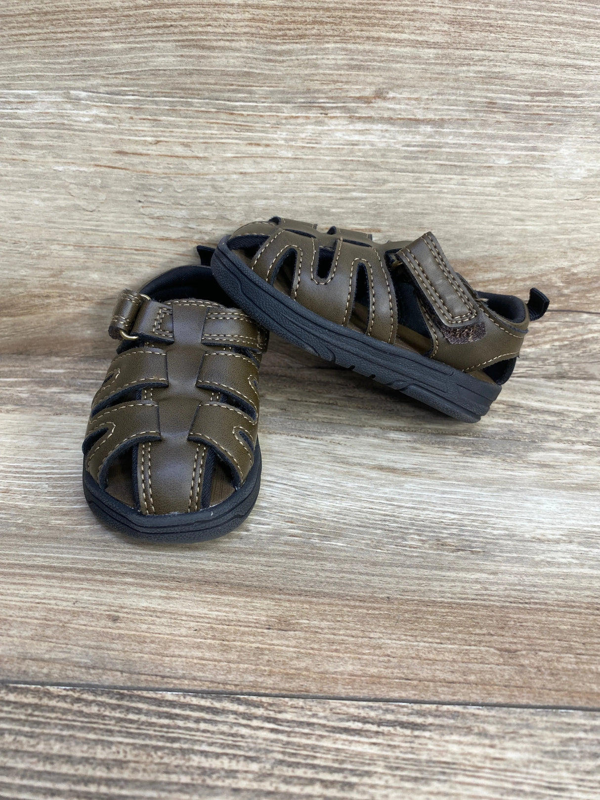 Wonder Nation Brown Fisherman Sandals sz 4c