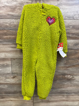 NEW Dr. Seuss The Grinch Plush Hooded Coverall Green sz 4/5T