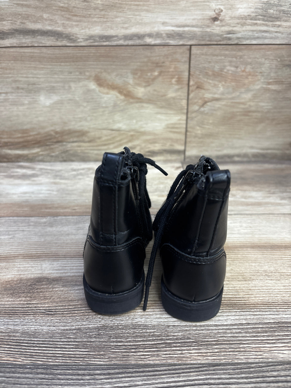 Old Navy Faux-Leather Combat Boots Black sz 6c