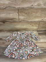 Picapino Heart Print Dress White sz 12m