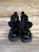 Nicole Miller Pom-Pom Zipper Boots Black sz 6c