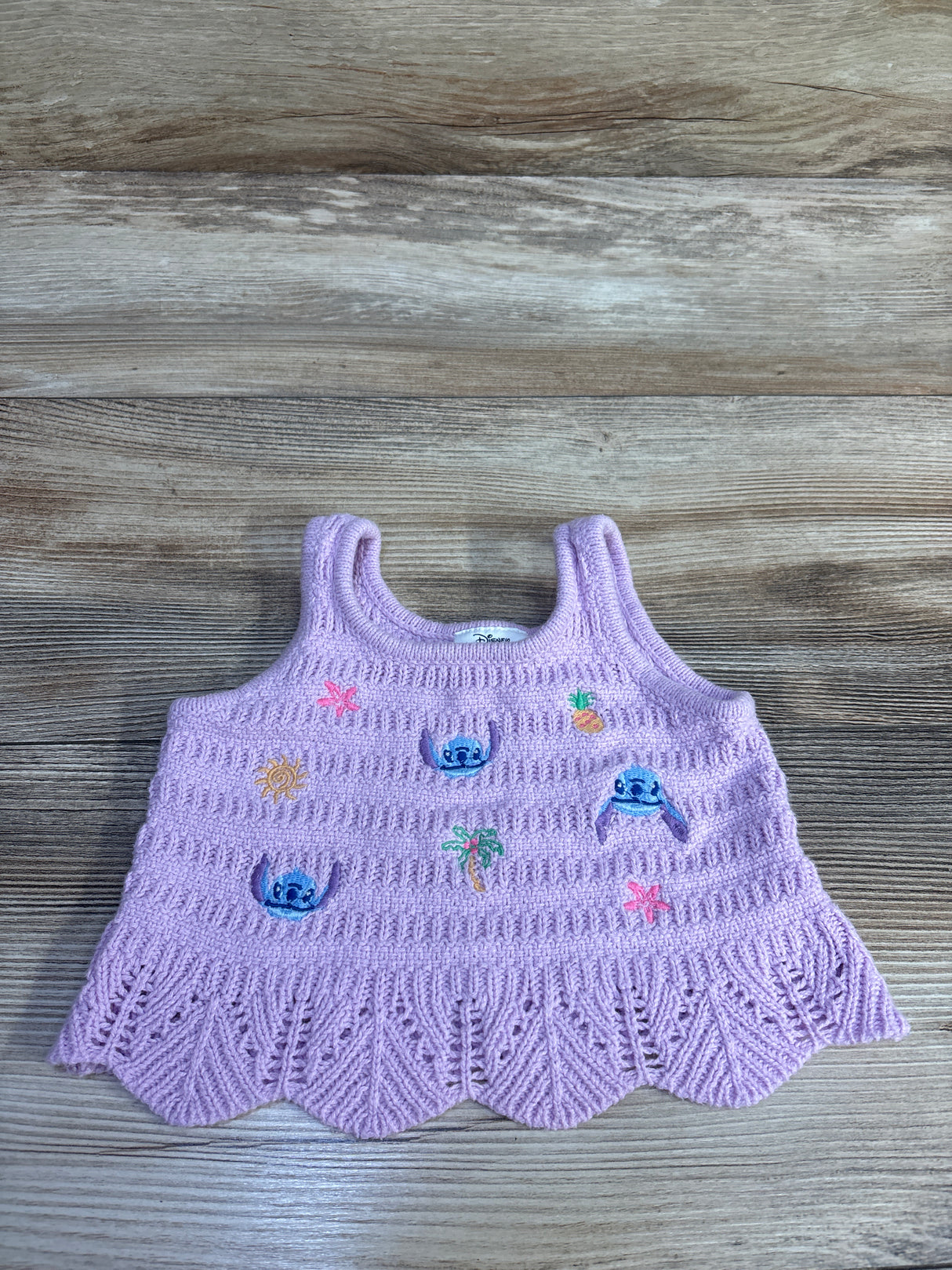 Jumping Beans x Disney Stitch Knit Tank Top Purple sz 12m
