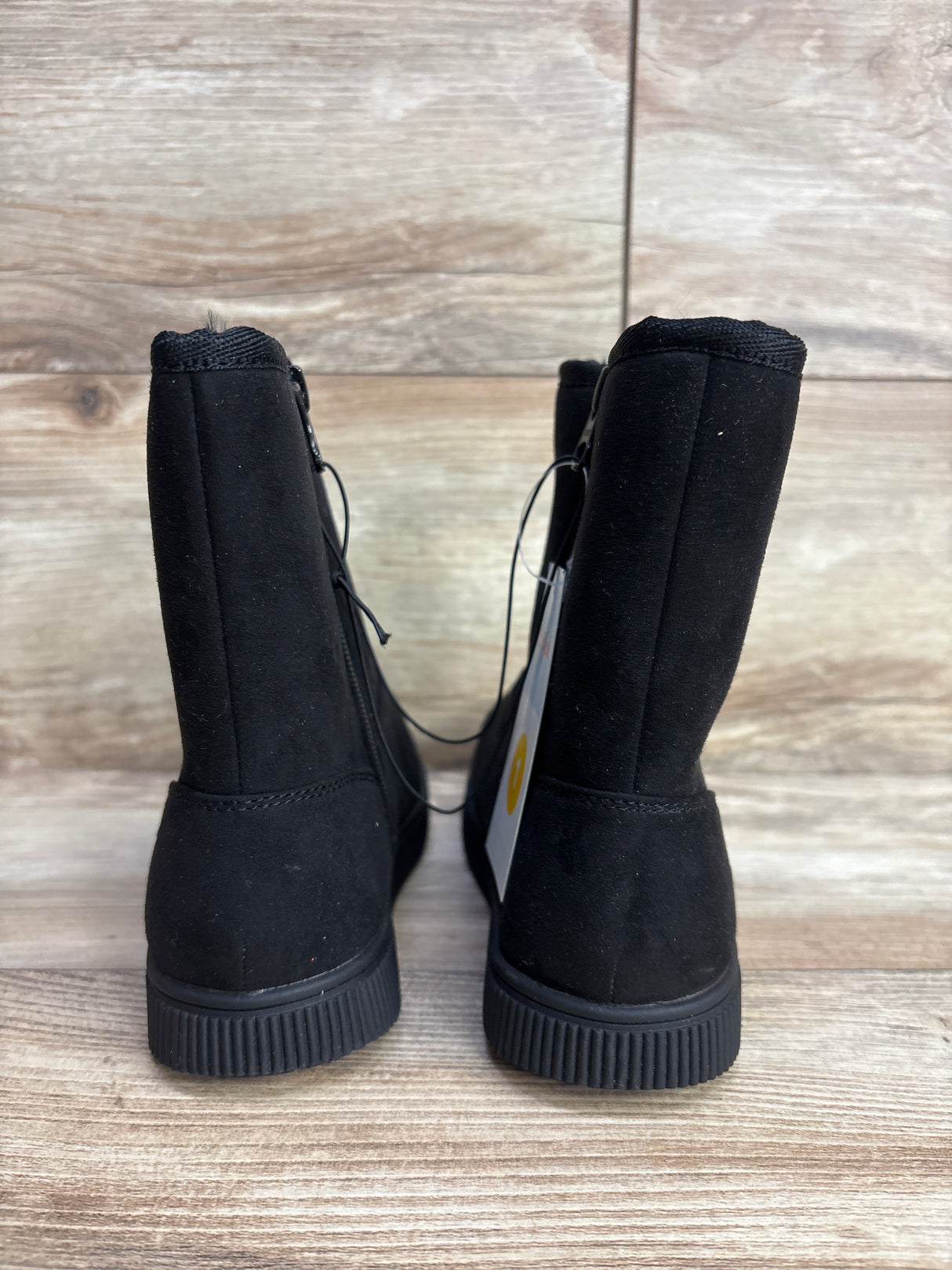 NEW Cat & Jack Holland Shearling Style Boots Black sz 1Y