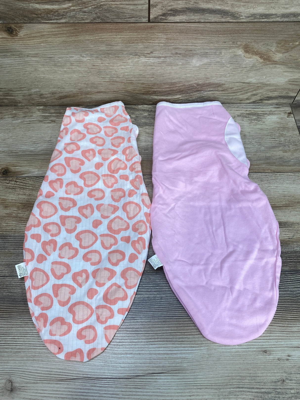 2pk Swaddle Wraps Pink sz 0-3m