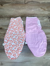 2pk Swaddle Wraps Pink sz 0-3m