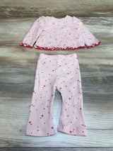 Cat & Jack 2pc Ribbed Star Print Shirt & Leggings Pink sz Newborn