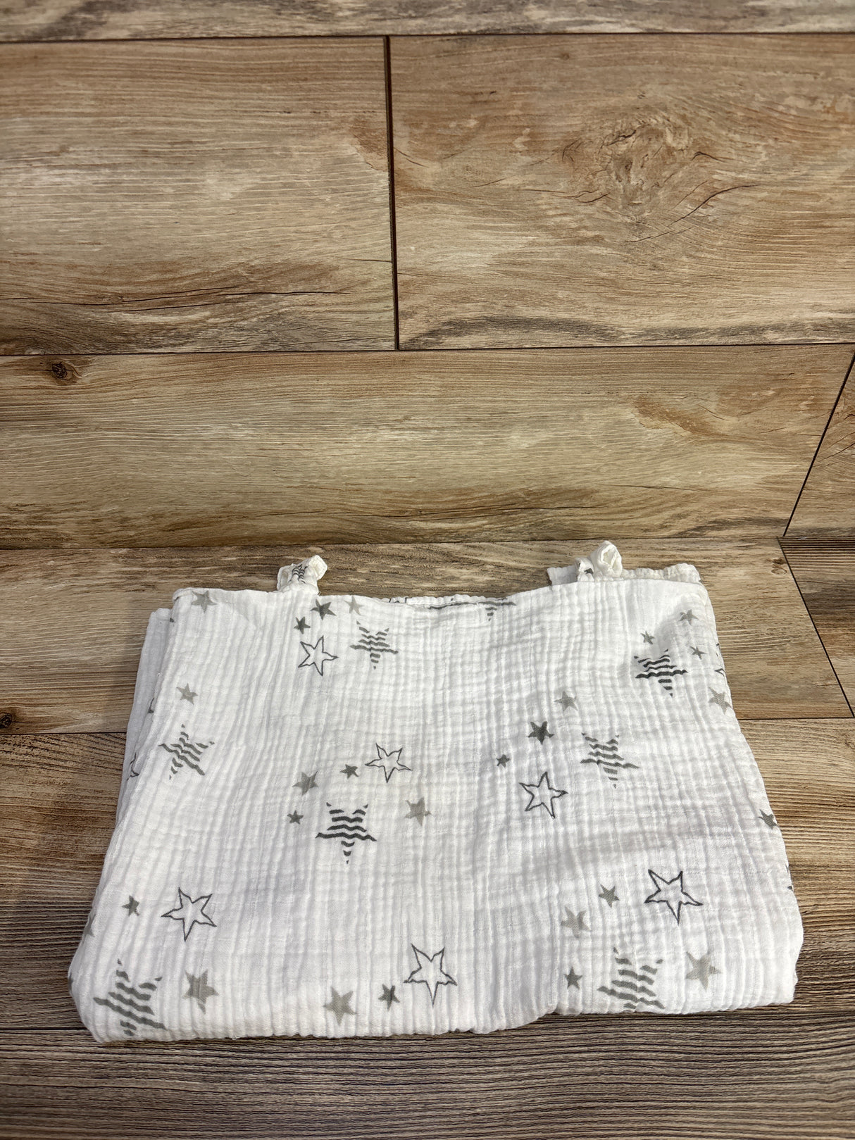 Muslin Car Seat Cover, White Star Print