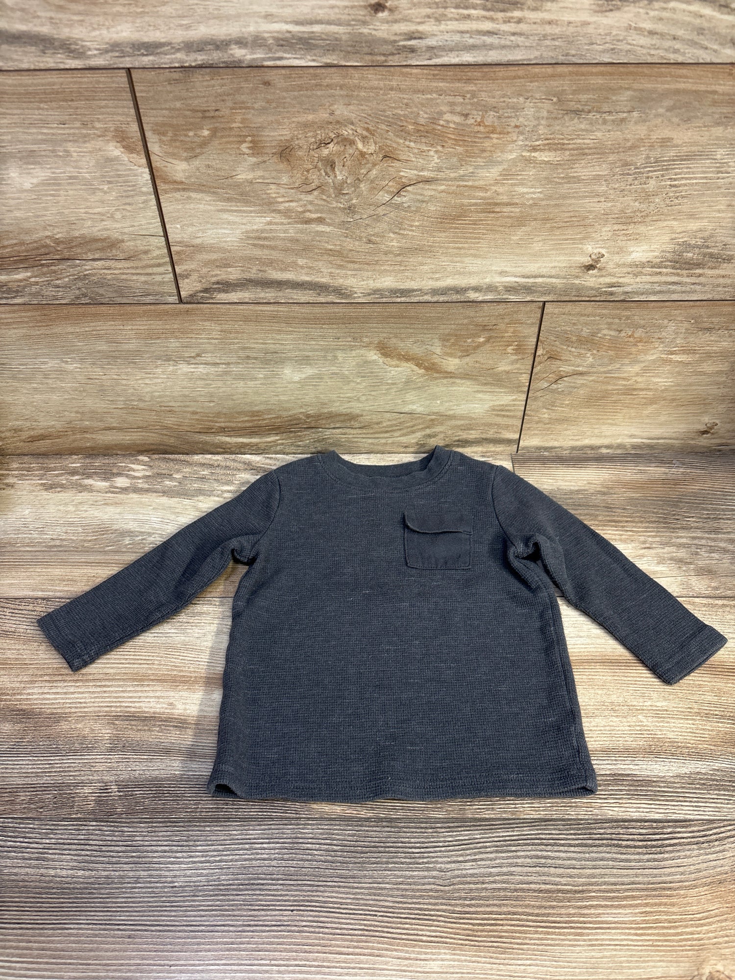 Jumping Beans Waffle Knit Shirt Grey sz 18m