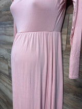 NEW Pinkblush Long Sleeve Maxi Dress Pink sz Medium