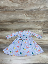 Blueberi Boulevard Unicorn Print Dress Grey sz 2T