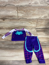 Spidey & His Amazing Friends 2pc Spider Gwen Pajama Set Purple sz 12m