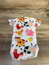 Twisted Envy Farm Animal Bodysuit White sz 0-3m