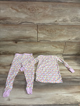 Little Sleepies 2pc Bamboo Pajama Set White sz 18-24m
