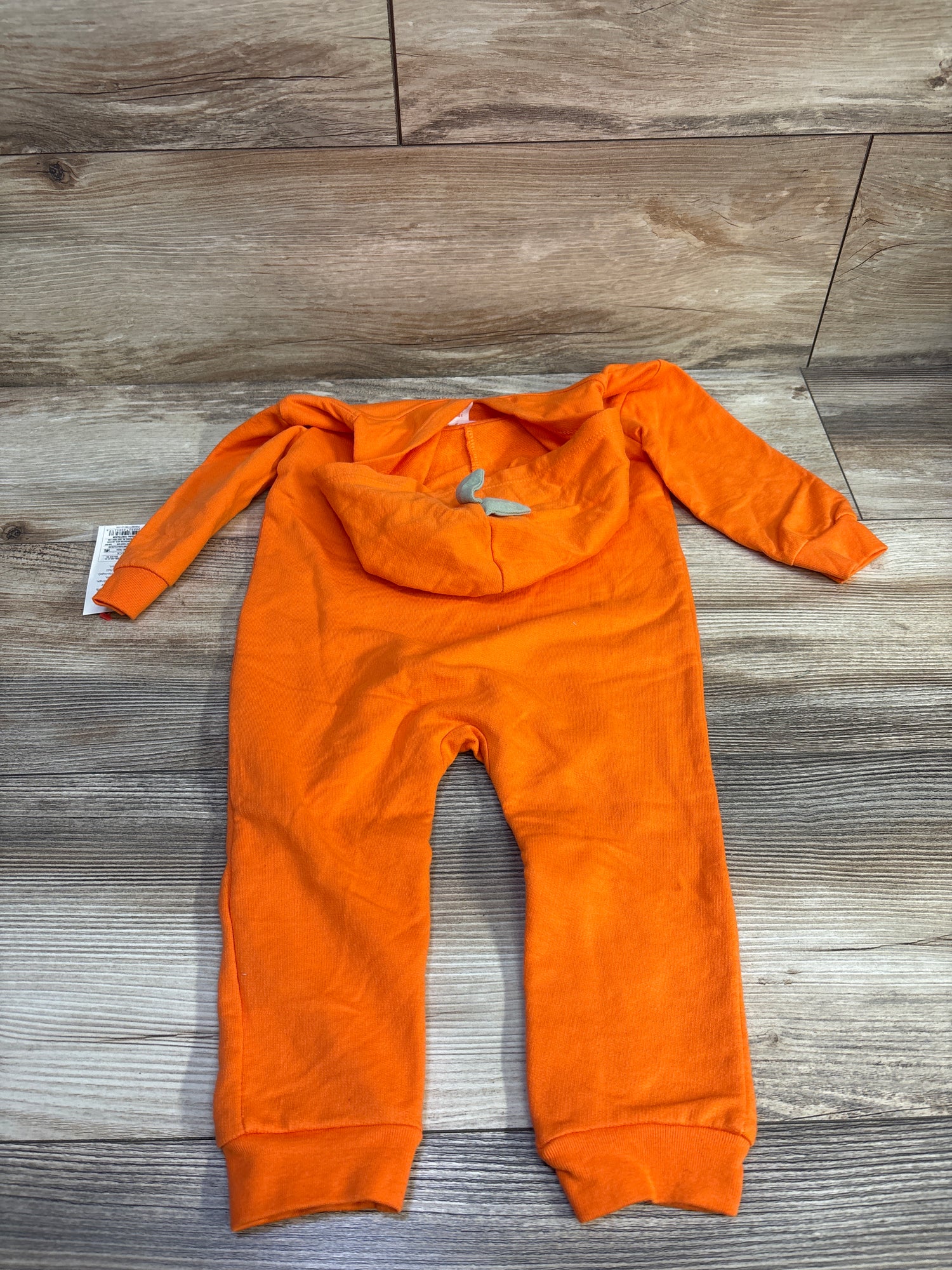 NEW Cat & Jack Pumpkin Hooded Romper Orange sz 12m