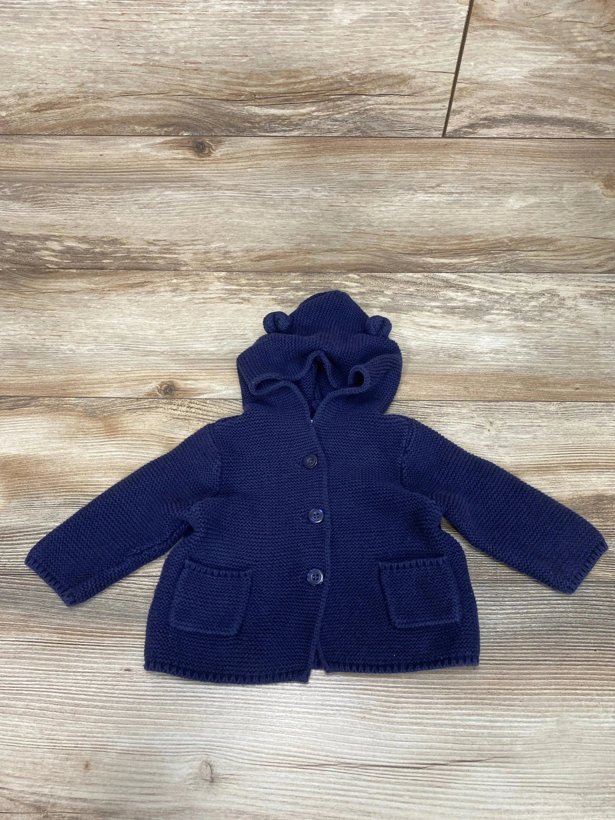 Baby Gap Bear Garter Cardigan Navy sz 3-6m