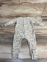 Rylee + Cru Farm Print Sleeper Beige sz 6-12m