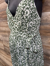 NEW Kaileigh Maternity Rica Crop Jumpsuit Green sz Medium