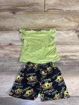 Sunflower Babies Boutique 2pc Star Wars Shirt & Shorts Set Green sz 6-12m