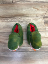 Old Navy Faux-Fur Dino Critter Slippers Green sz 10/11c