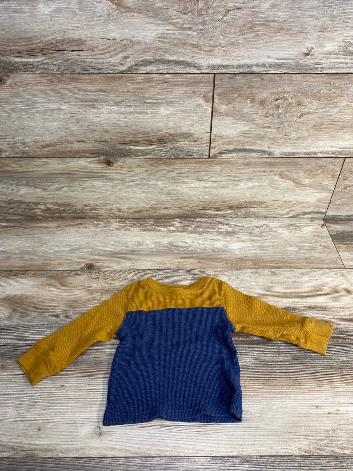 Cat & Jack Thermal Long Sleeve Shirt Tan sz 12m