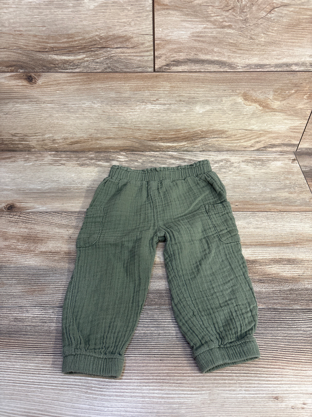 Old Navy Gauze Pull On Pants Green sz 12-18m