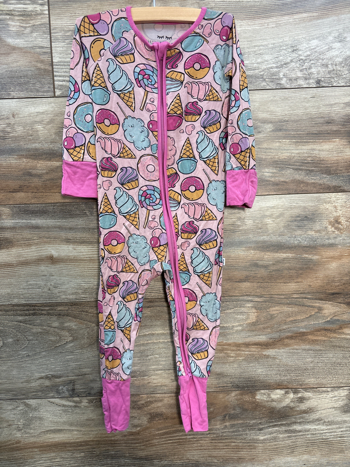Little Sleepies Sweet Treats Zippy Pink sz 12-18m