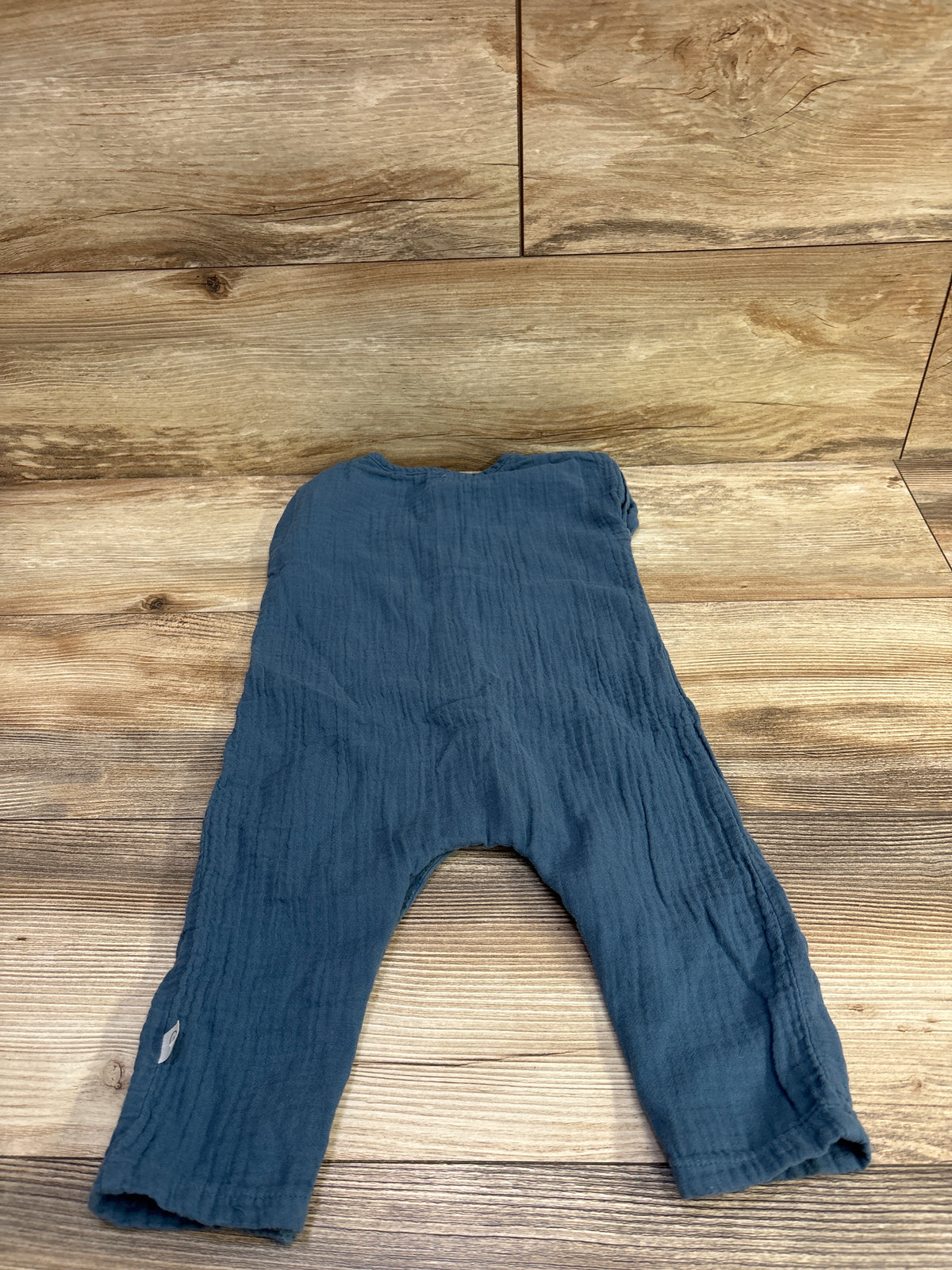 Little Planet Organic Gauze Button-Front Jumpsuit Blue sz 12m