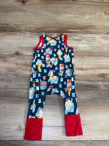 Posh P. Bamboo American Treat Sleeveless Jumpsuit Blue sz 3-6m