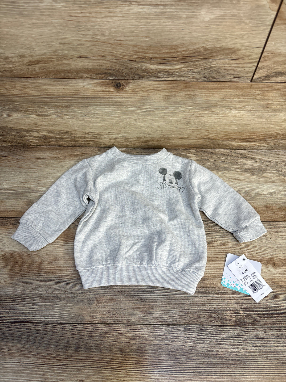 NEW Disney Baby Mickey Mouse Sweatshirt Grey sz 0-3m