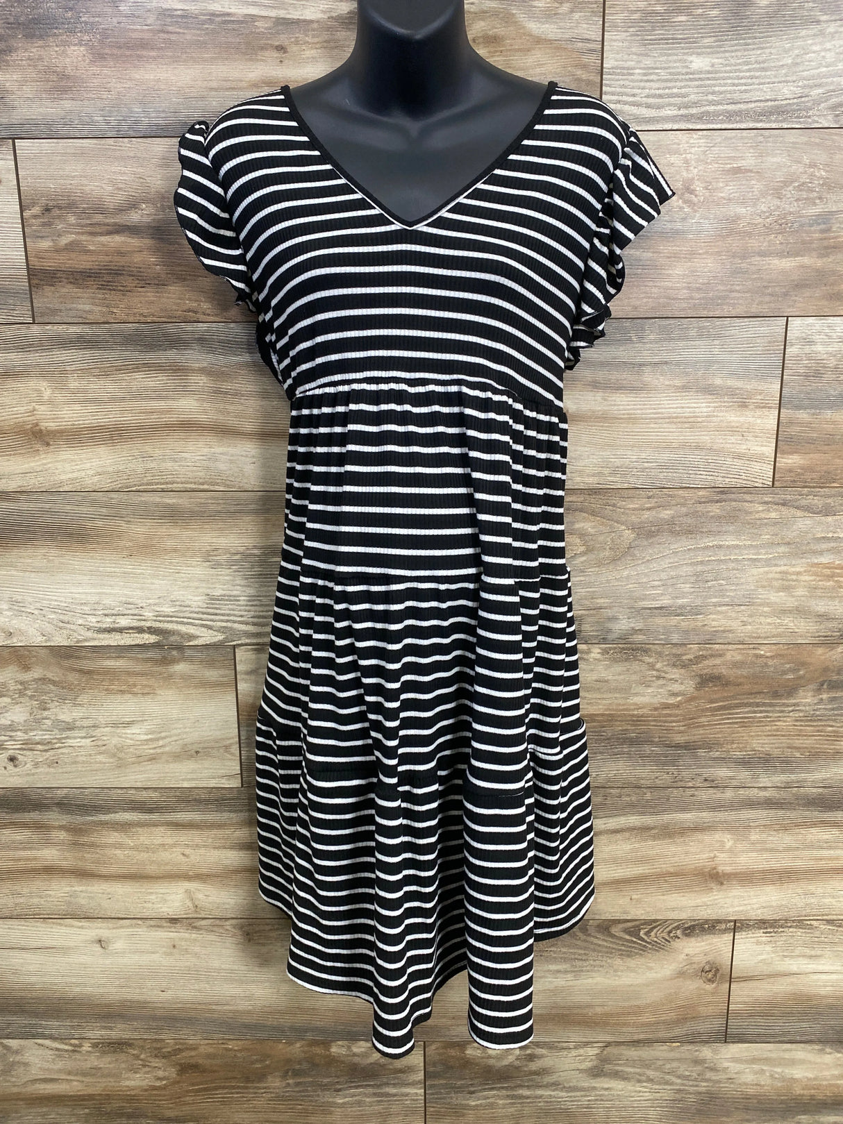 Shein Maternity Striped Dress Black sz XXL