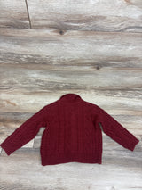 First Impressions Cable Knit Shawl Collar Cardigan Red sz 12m