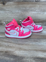 Air Jordan 1 Mid TD 'Hyper Pink' Sneakers sz 7c