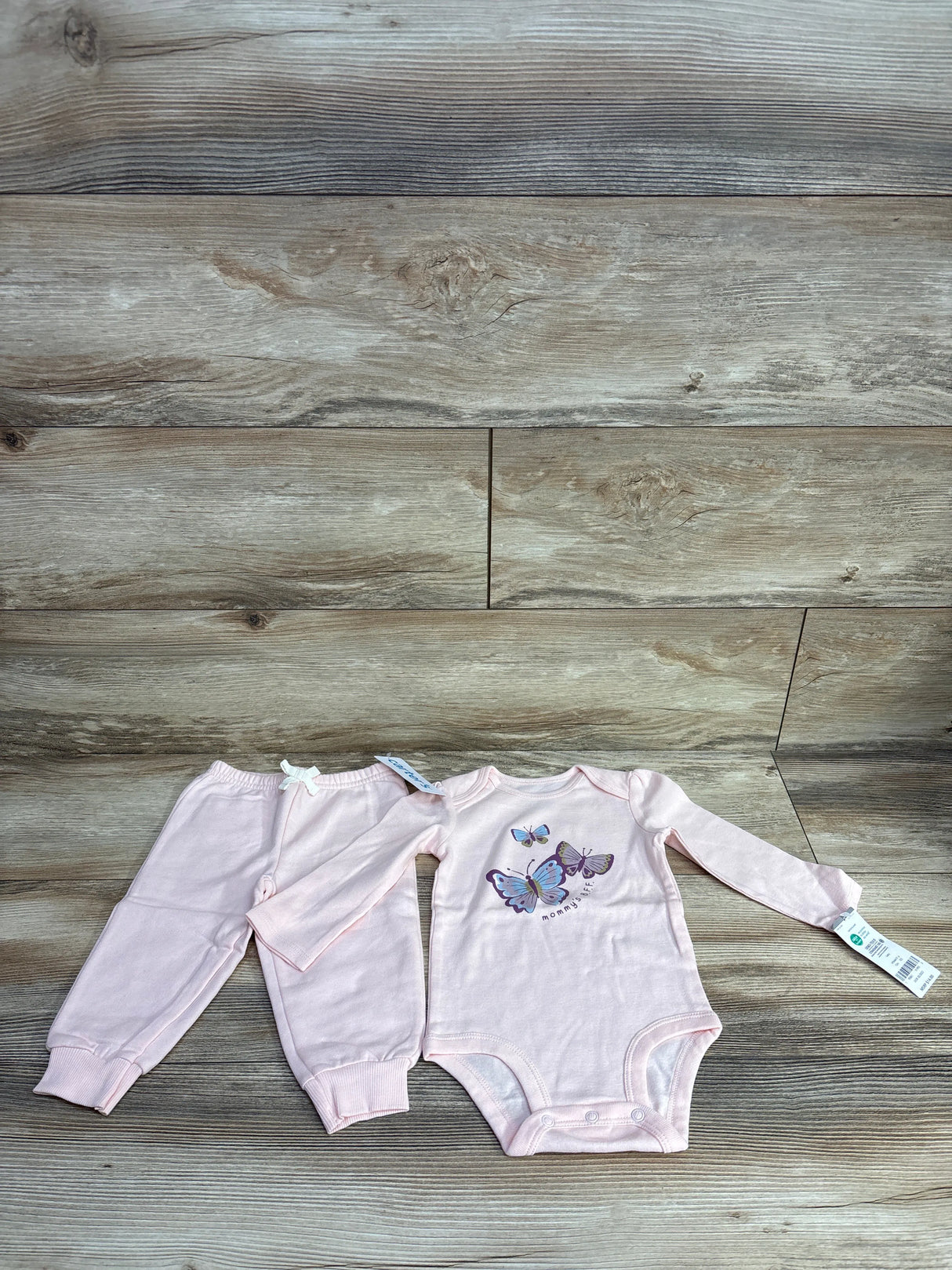 NEW Carter's 2pc Butterfly Bodysuit & Pants Pink sz 12m