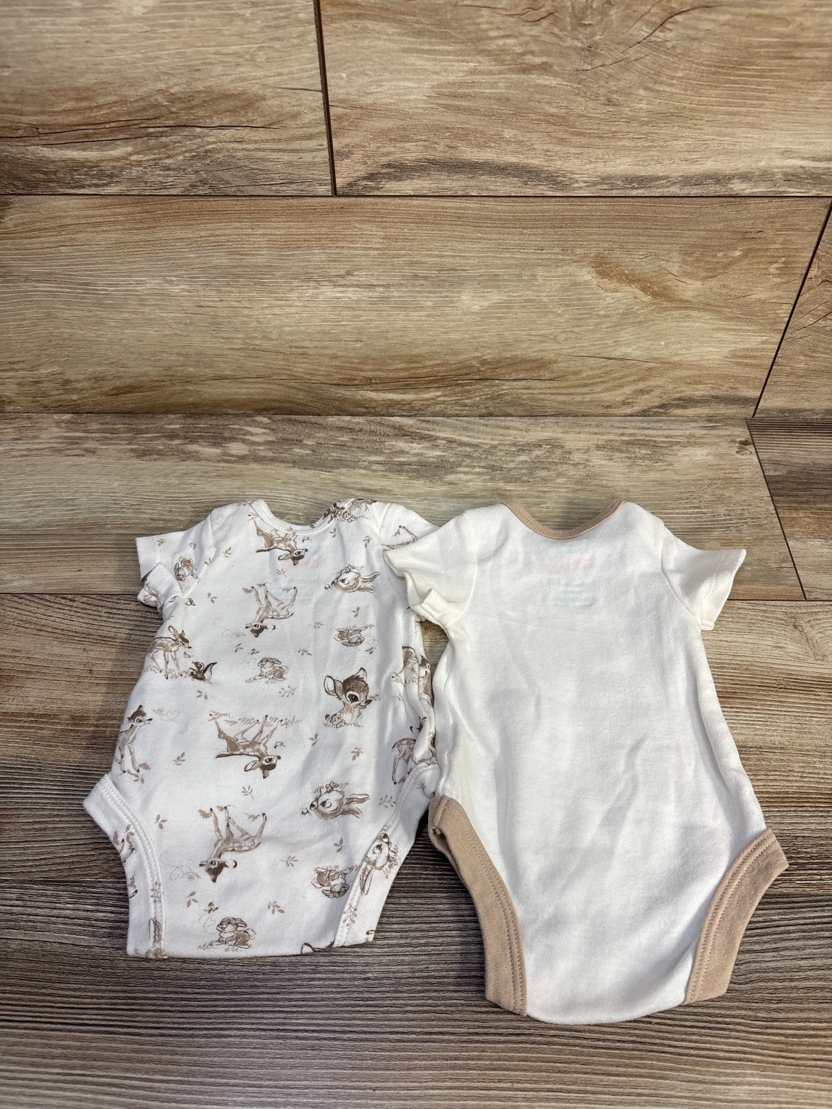 Disney Baby 2pk Bambi Bodysuits White sz Newborn