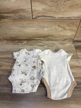 Disney Baby 2pk Bambi Bodysuits White sz Newborn